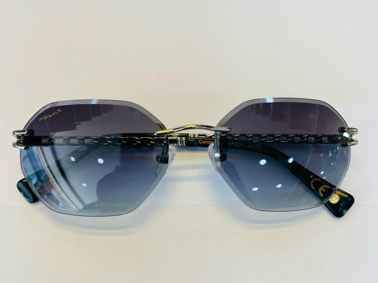 Polar Luxe Chainlink Shades, front view